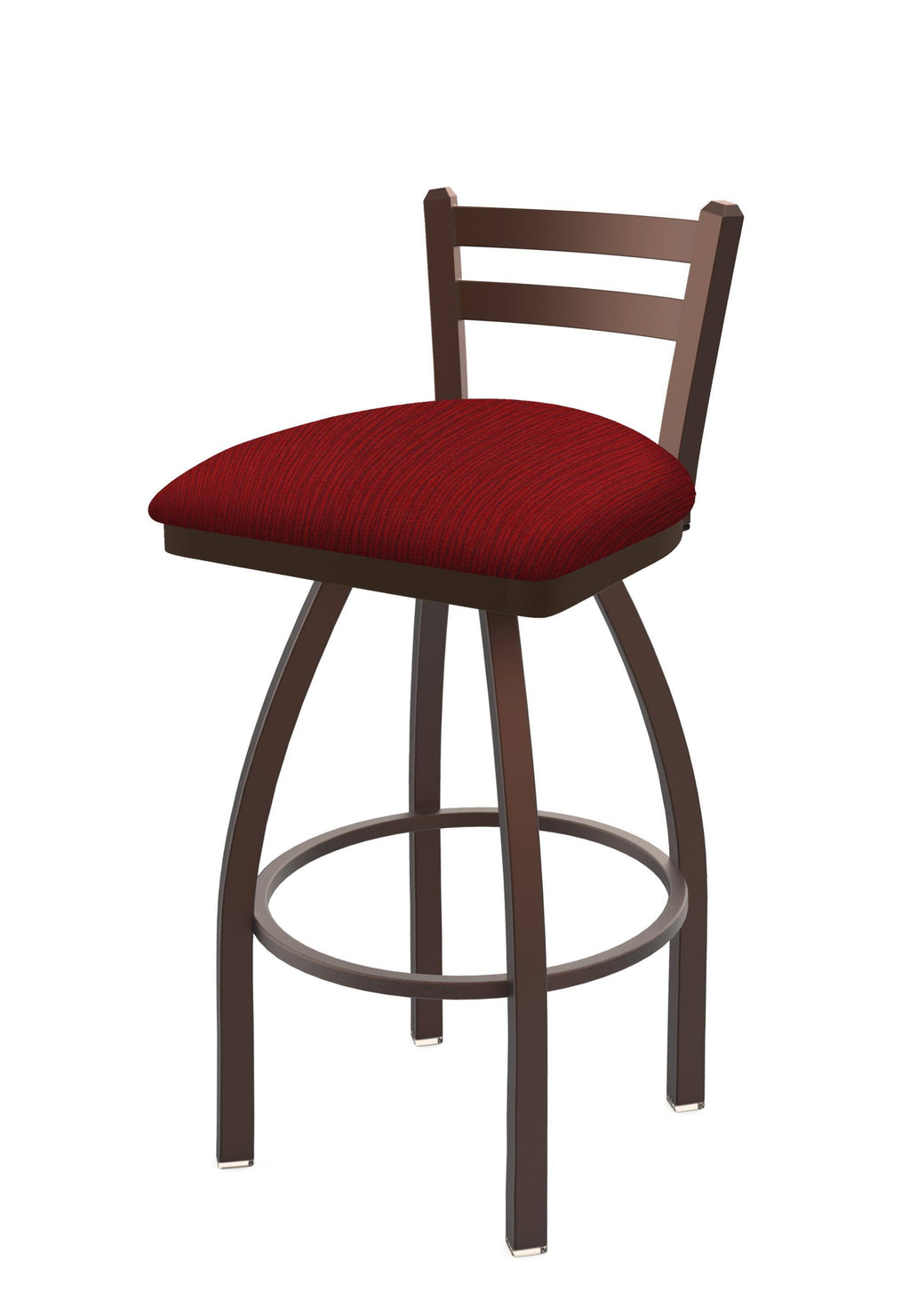 25x22 Low Back Swivel Counter Stool with Bronze Finish and Graph Ruby Seat W234
