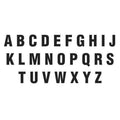 Die Cut Letter Magnets, Black, 3 D2251