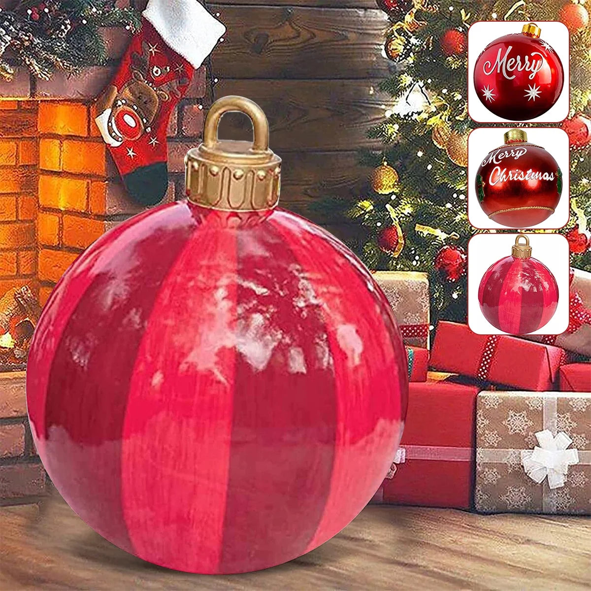 23.6 Inch Inflatable Christmas Ball with Pump E109
