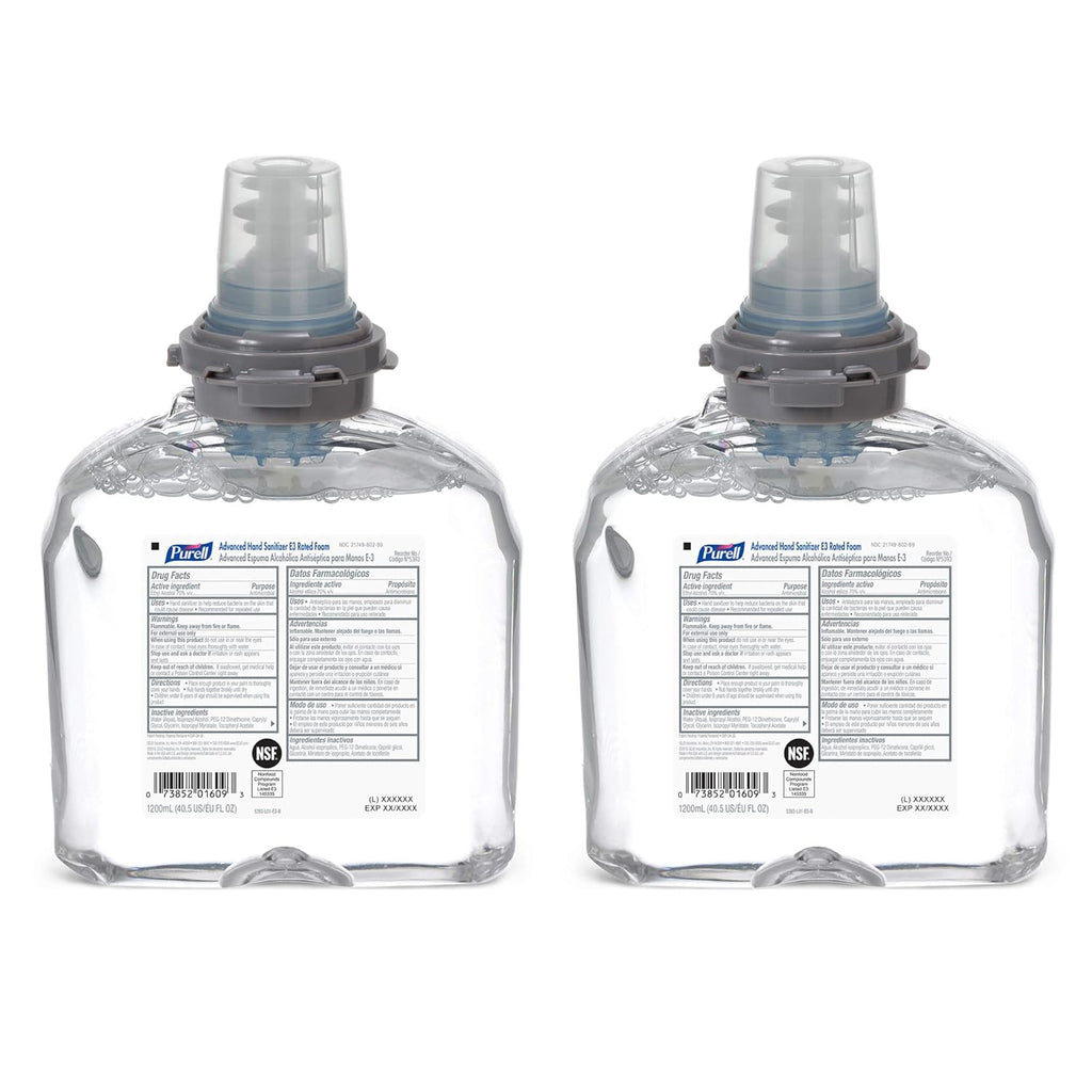 PURELL Advanced Hand Sanitizer Foam, Clean Scent, 1200 mL Refill, Pack of 2 G94287