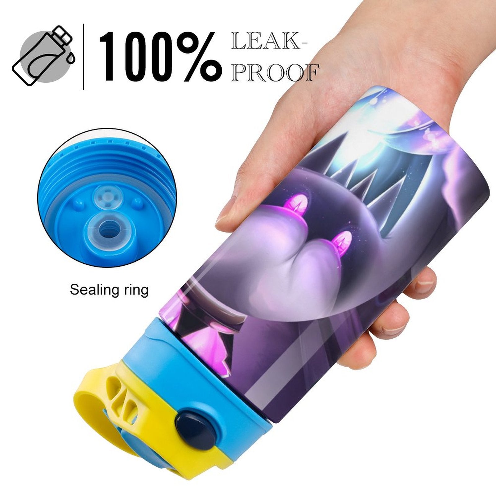 Insulated Stainless Steel Water Bottle with Straw D366131