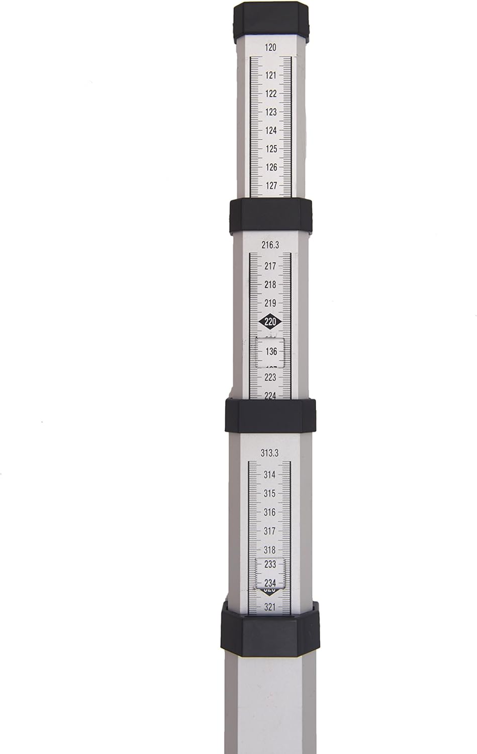 4 Meter Dual Sided Aluminum Grade Rod with Carrying Case Pack of 2 C336559