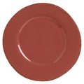 Farmhouse 6 3/8x22 Round Barn Red Wide Rim Porcelain Plate - 36/Case B6970