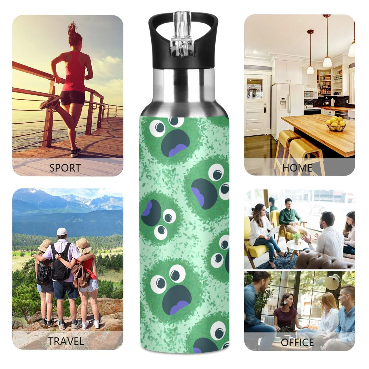 Stainless Steel Insulated Water Bottle with Straw Lid H79240
