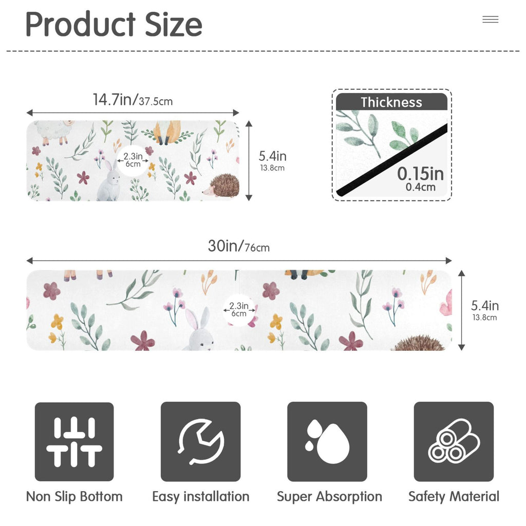 Sink Splash Guard Set with Drying Mat, 2 PCs, 30x5.4in A768707
