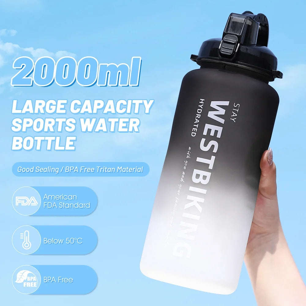 Sports Water Bottle with Straw Large Capacity T134253