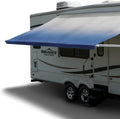 RV Awning Fabric Replacement, 8' Length, Vinyl, Slate Blue Fade K2113