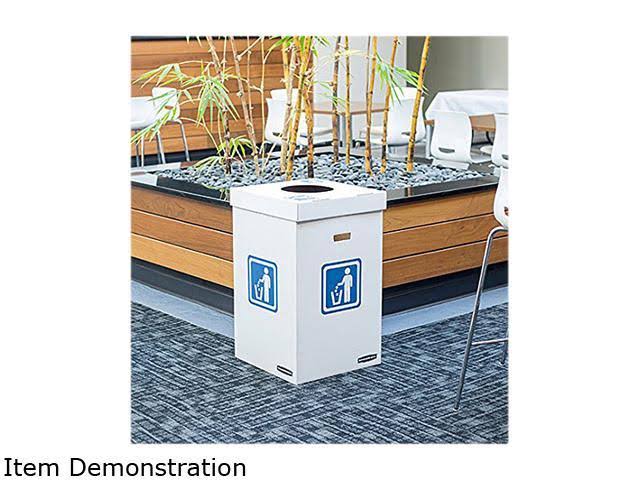 White 50 gal Waste and Recycling Bin V752594