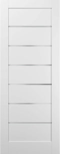 White Silk Frosted Opaque Glass Barn Door Panel 30 x 84 S548
