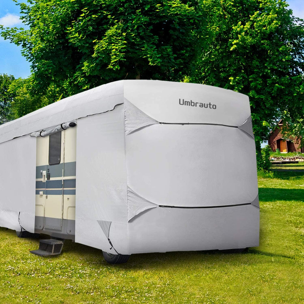 Grey 3 Layers Polypro RV Cover for 31-34Ft Motorhome U7415