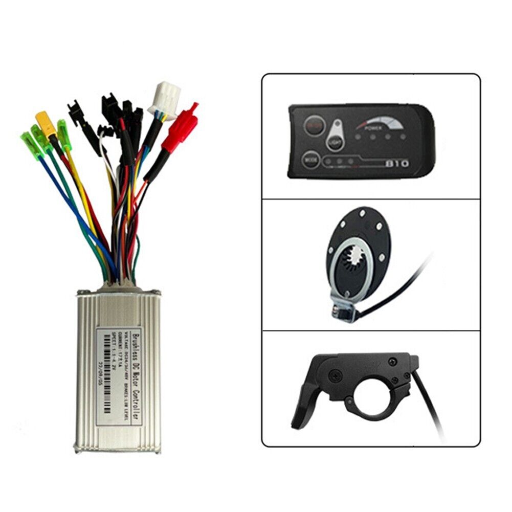 36/48V 17A Sine Wave Controller S810 Display Throttle 8 PAS Kit For E-bike MTB V42056