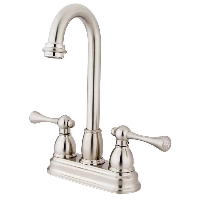 Satin Nickel Centerset Bar Faucet E567