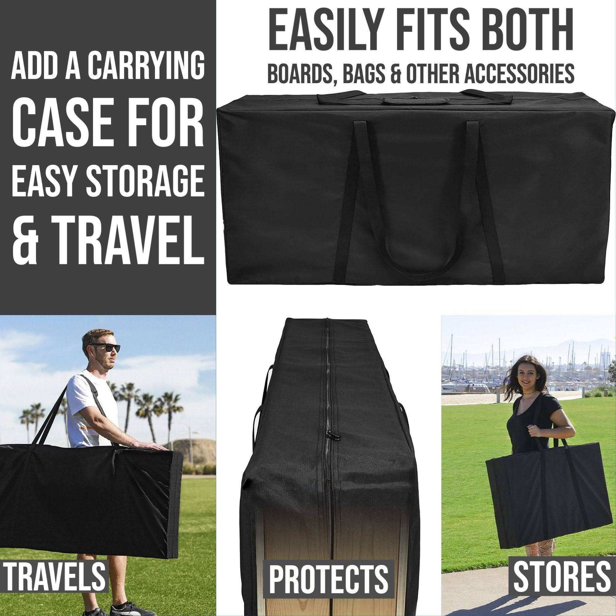 Green Tile Cornhole Set with Carrying Case E3746