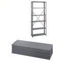 Steel 6 Pack Shelving Kit with Posts 12 x 36 in Gray W961964