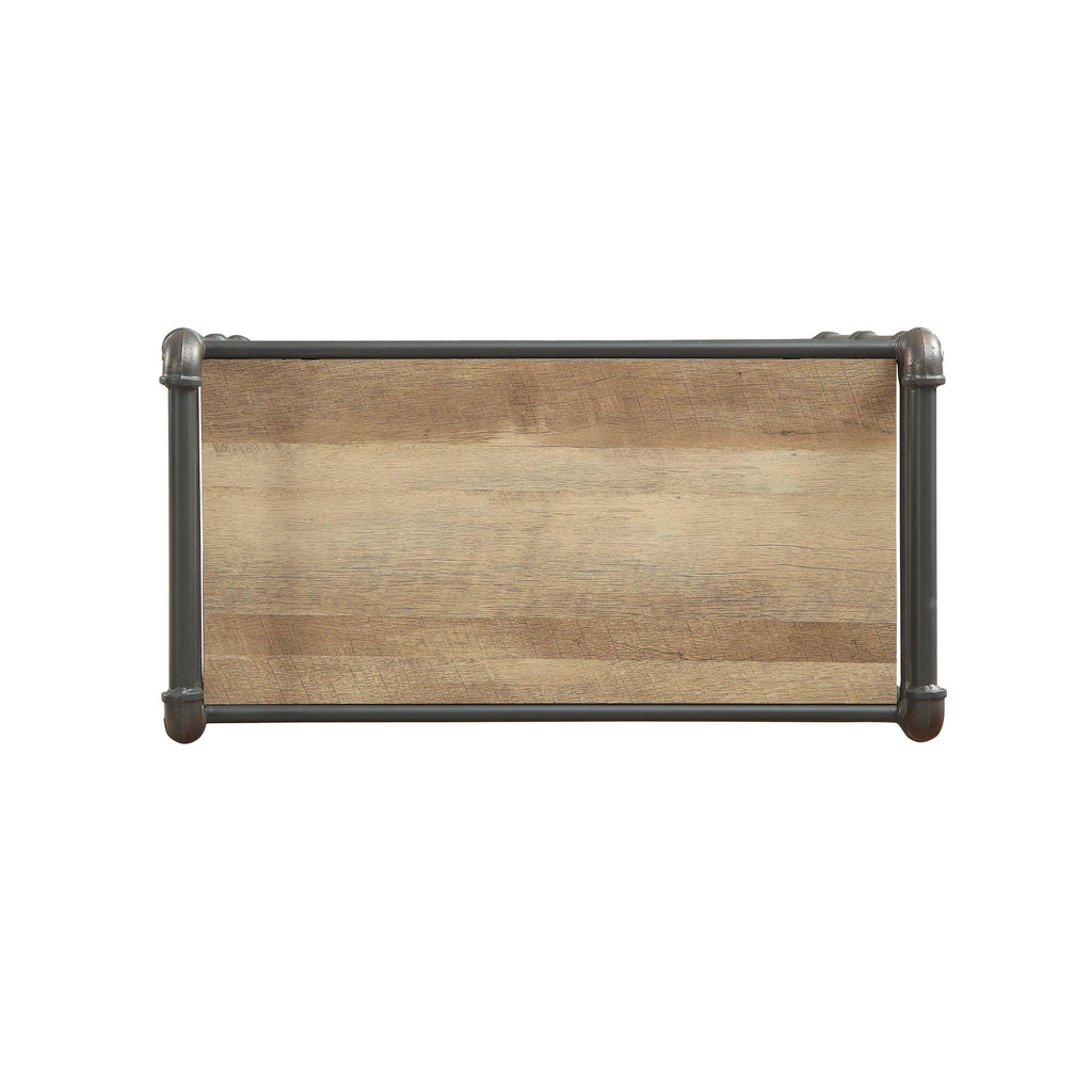 4 Shelf Bookcase, Sandy Gray/Oak A58580