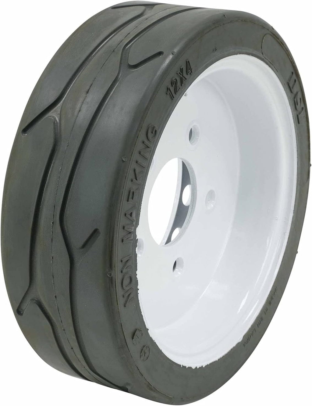 (2 Pack) Scissor Lift Tires 12 x 4, Non-Marking Wheel Assembly F8711