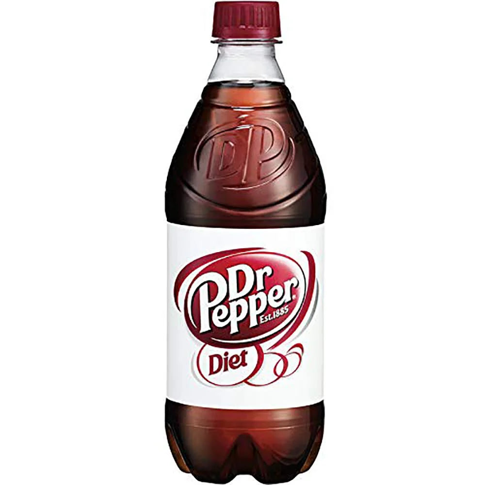 Diet Dr Pepper Soda 20oz Bottles, Quantity of 12 F52888