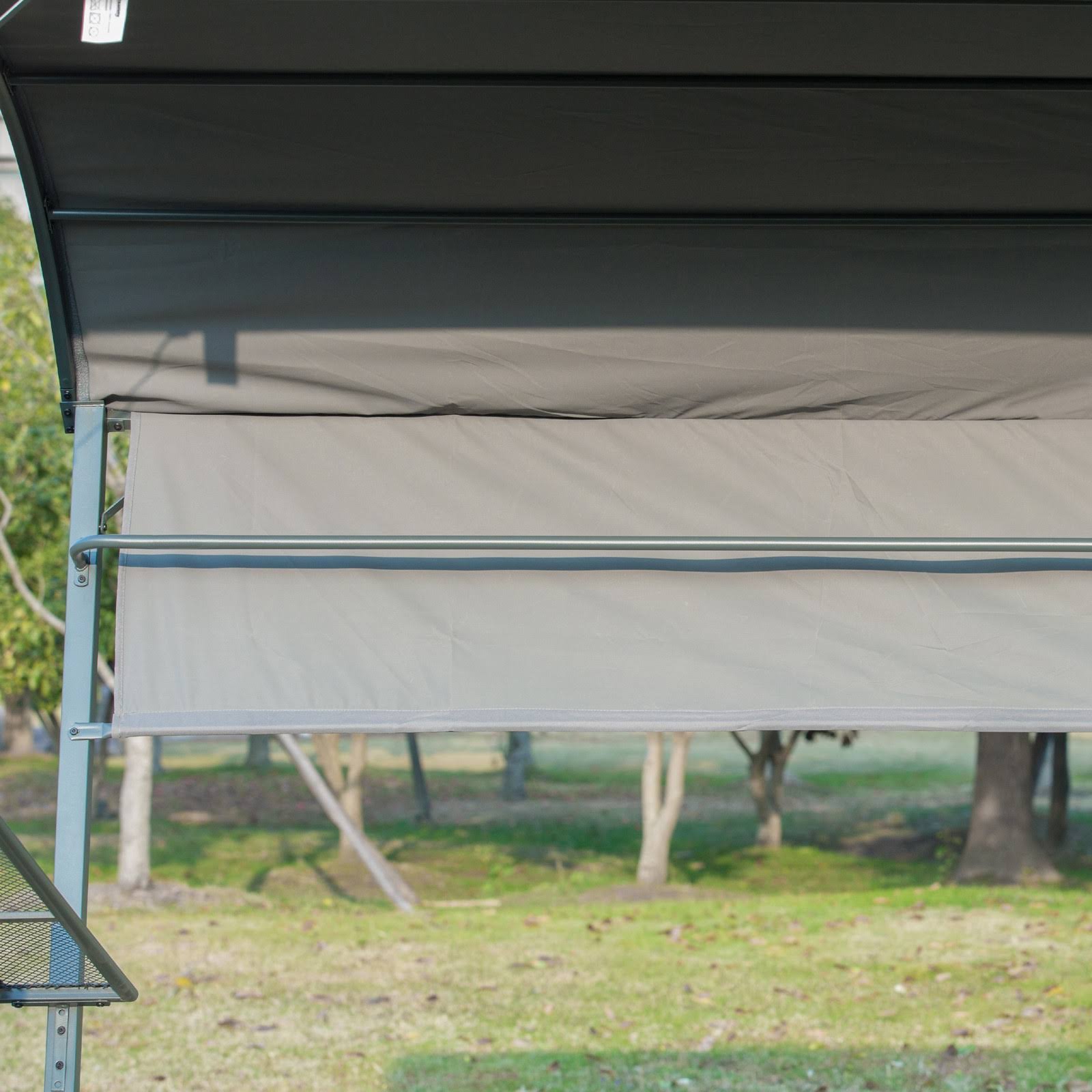 7 ft. x 4.5 ft. Patio BBQ Grill Canopy Gazebo Tent with Side Awning K134179