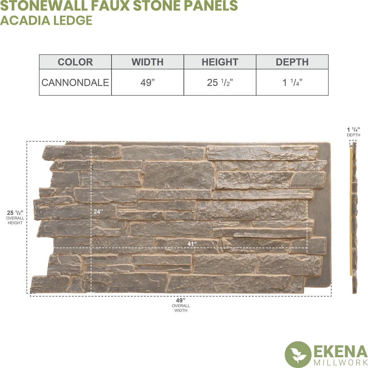 Faux Stone Siding Panel U929
