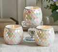 Pastel Multi Illuminated Mosaic Votives with Tealights A6260