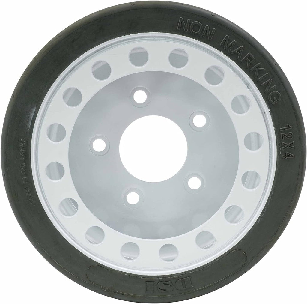 (2 Pack) Scissor Lift Tires 12 x 4, Non-Marking Wheel Assembly F8711