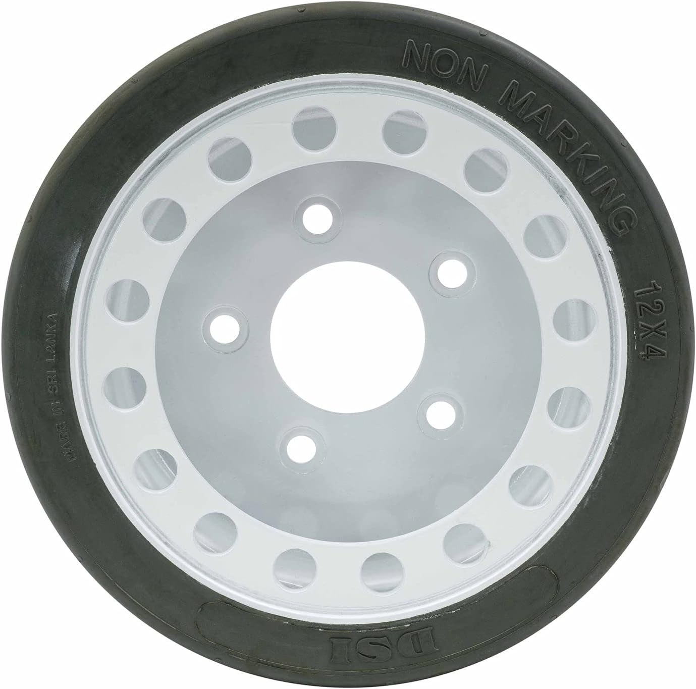 (2 Pack) Scissor Lift Tires 12 x 4, Non-Marking Wheel Assembly F8711