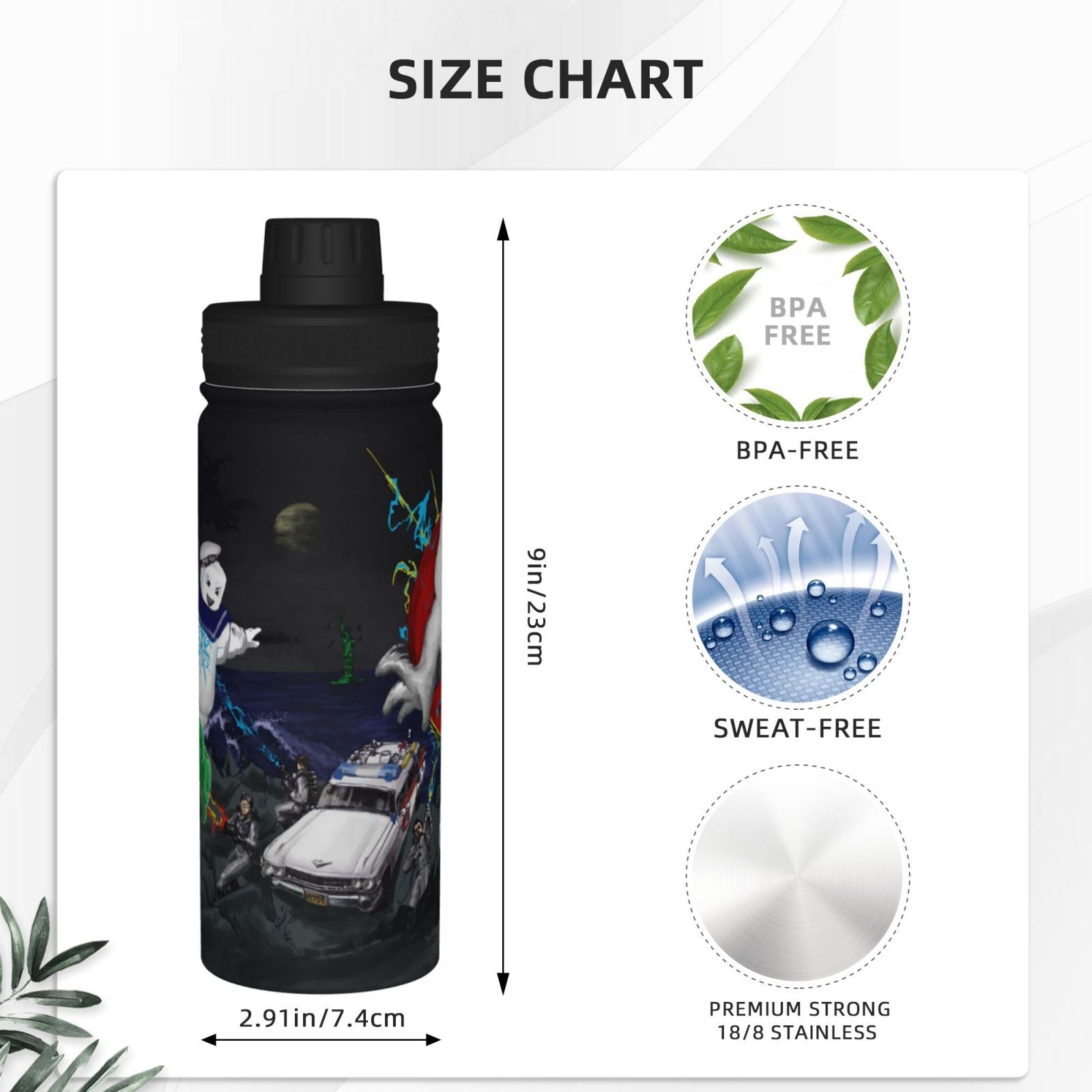 18OZ Insulated Stainless Steel Water Bottle R970