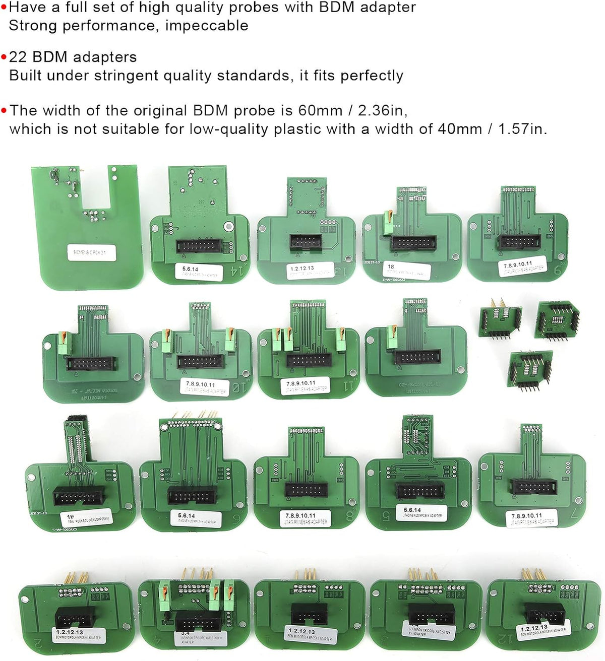 BDM Adapter Chip Tuning Tool Accessory Kit, 22pcs H9031