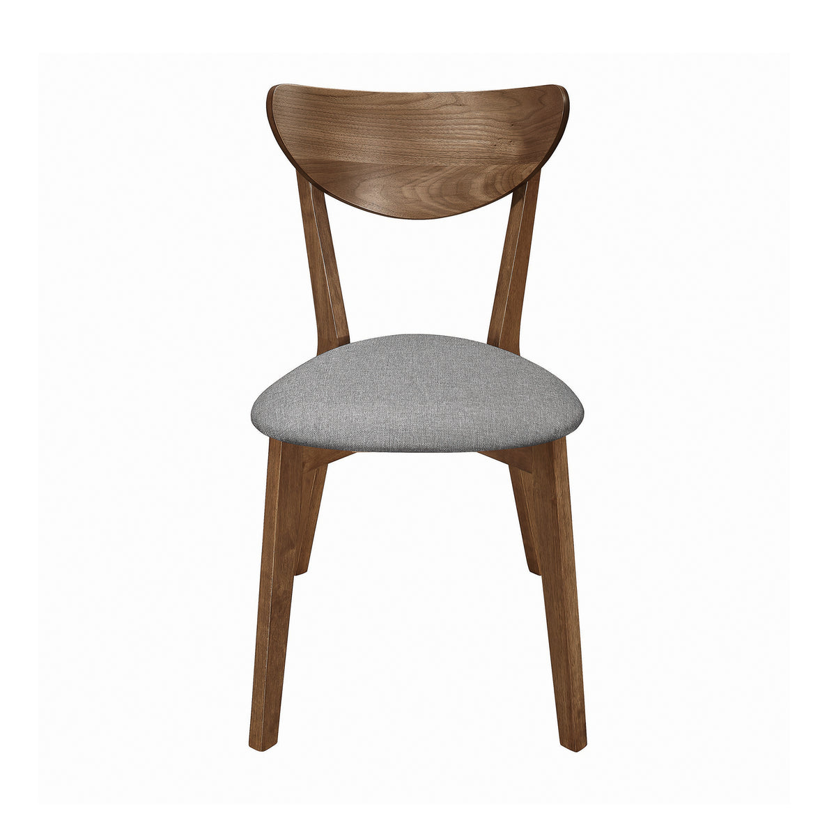 Upholstered Dining Chairs Grey and Natural Walnut (Set of 2) Q48020