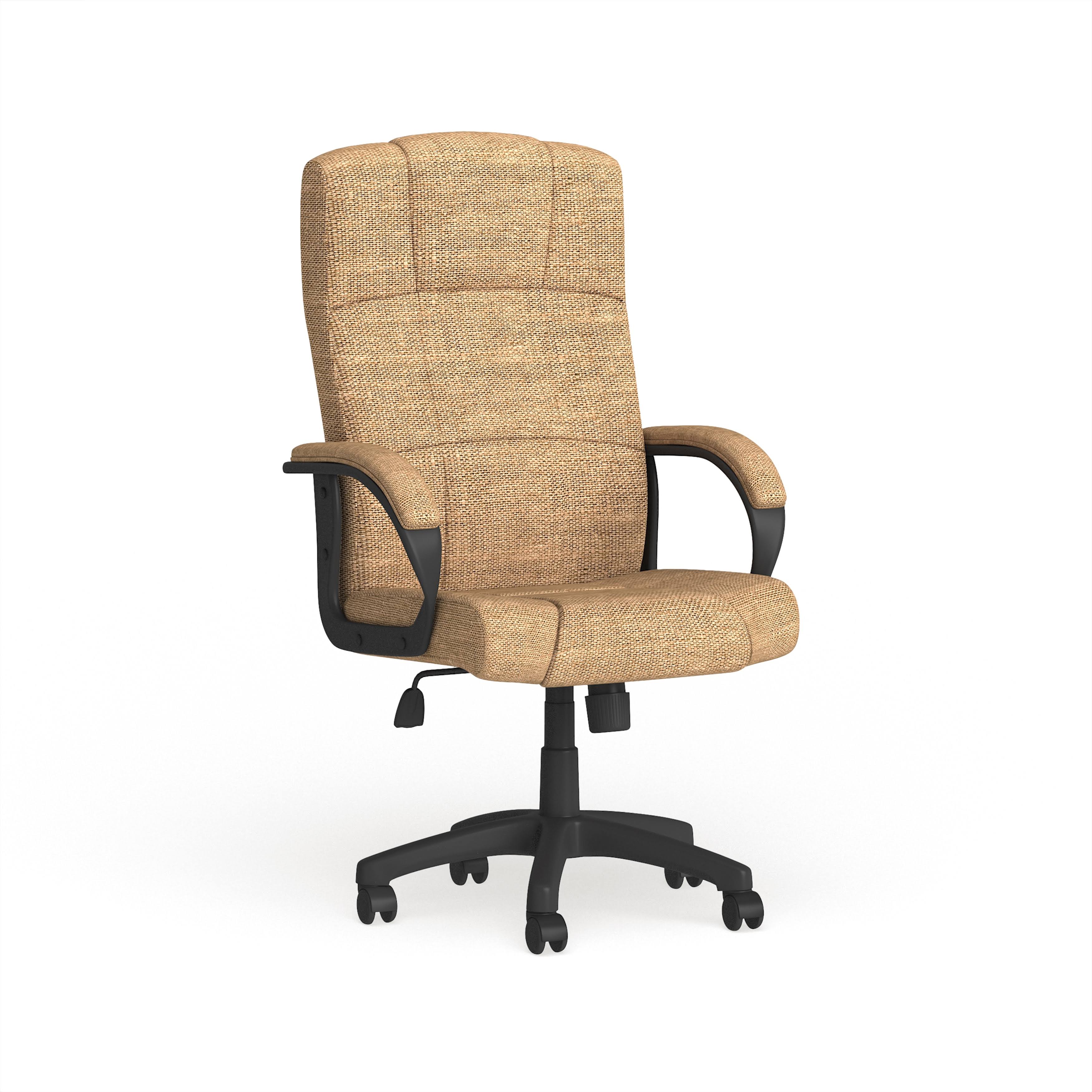 High Back Fabric Executive Swivel Office Chair with Arms Gray F7426