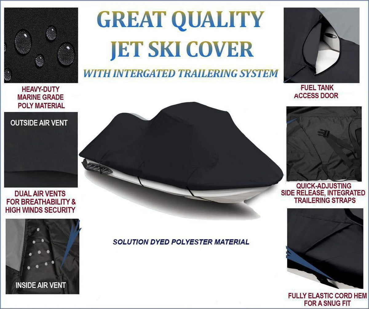 Black 600 Denier Jet Ski Cover U162812