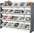 White 16 Plastic Bins Toy Storage Organizer Cabinet with Shelf P5234