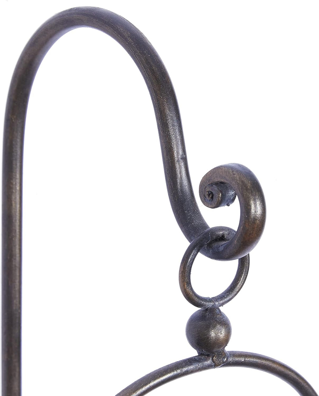 Textured Bronze Metal and Glass Floral Candle Sconce M763164