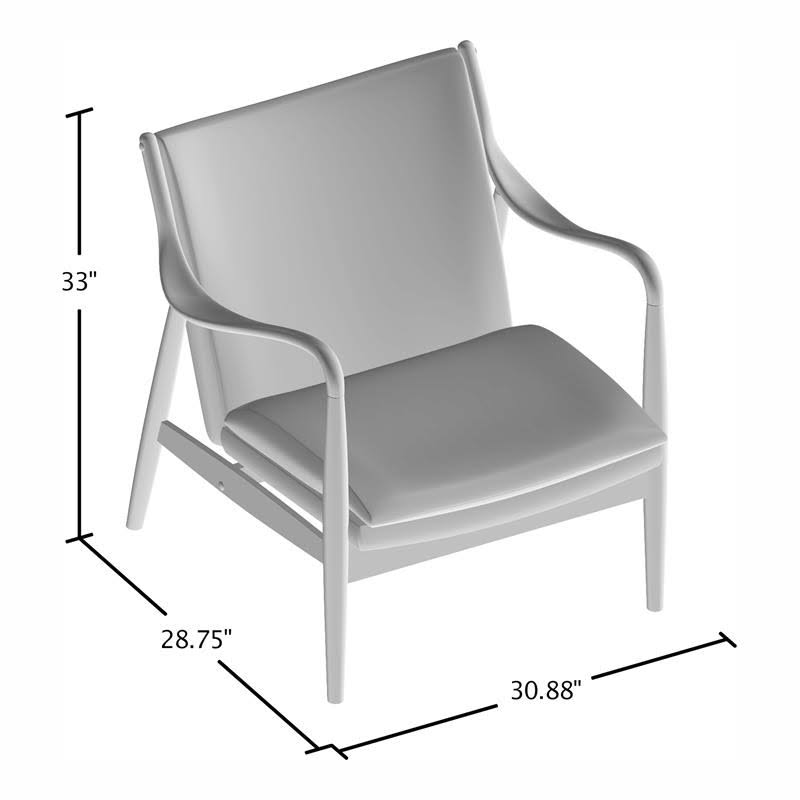 Dark Brown Mid-Century Modern Wood Accent Chair J569999