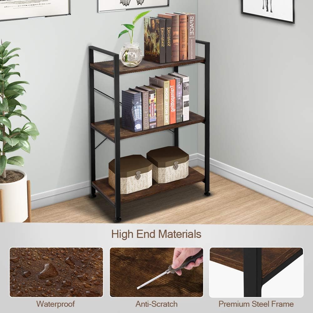 3 Tier Metal Frame Bookshelf F505707