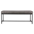 Grey Faux Leather Bench P698917