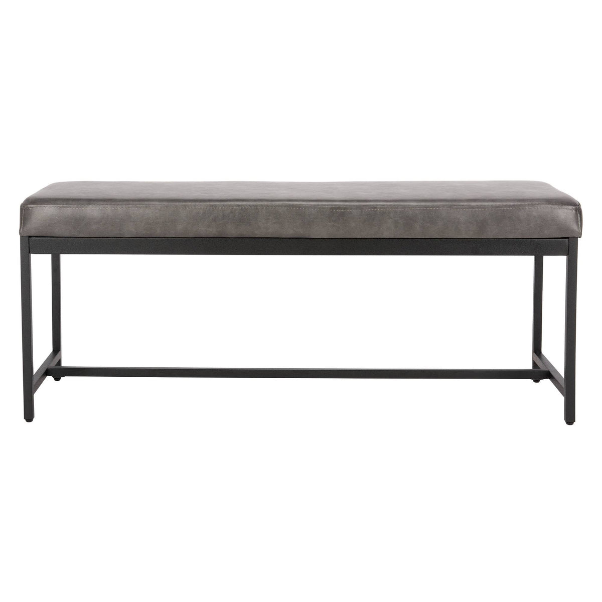 Grey Faux Leather Bench P698917