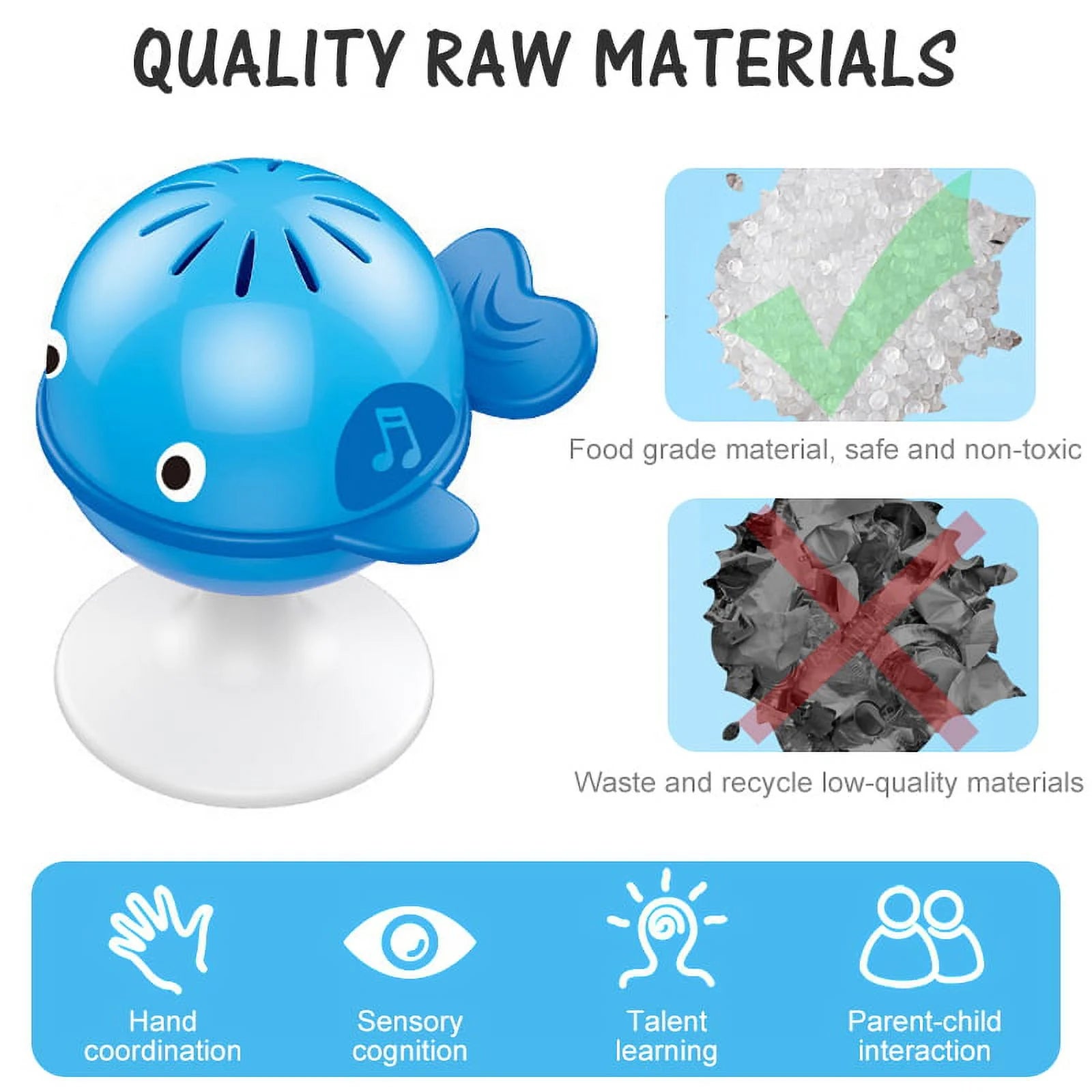 3 Pack Baby Rattles Set Suction Cup Toys U383861
