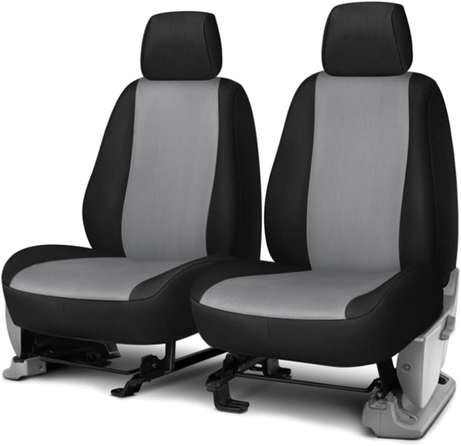 Gray & Black Front Seat Covers for Car SUV W9137