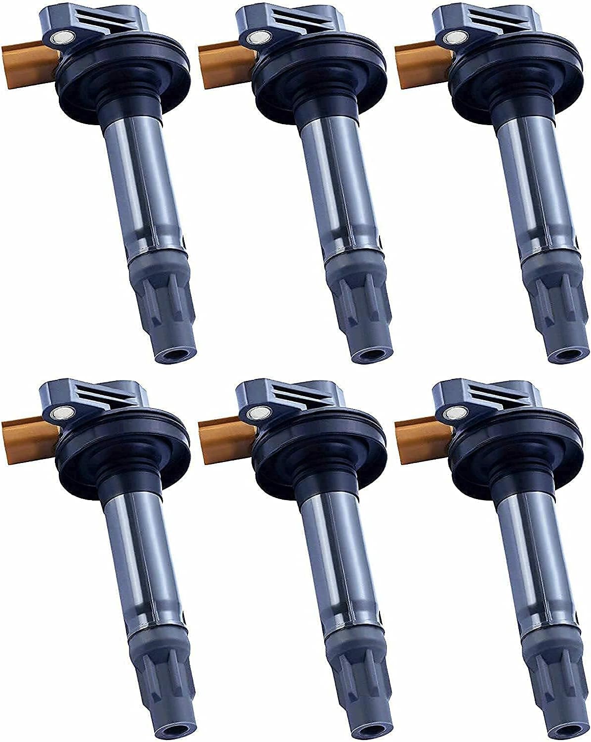 Pack of 6 Ignition Coil with 6 Iridium Spark Plug for Ford Lincoln 3.5 V6 N322452