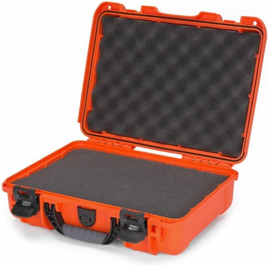 Waterproof Hard Case with Foam Insert (Orange) with TSA Approved Case Lock W61474