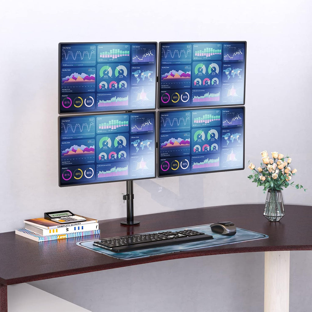 Quad Monitor Desk Mount, Black, Pack of 2 N9929