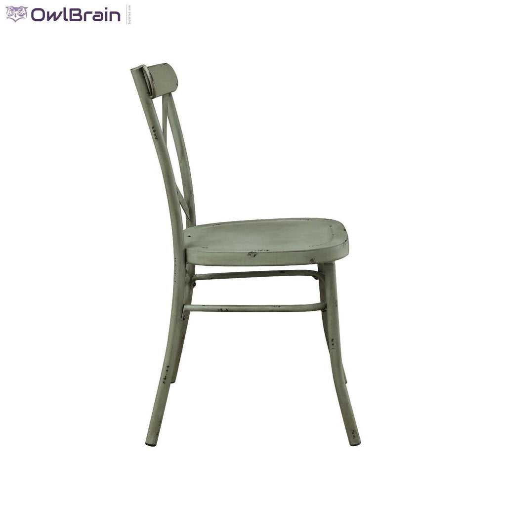 Distressed Green Dining Chair, Set of 2 B5329