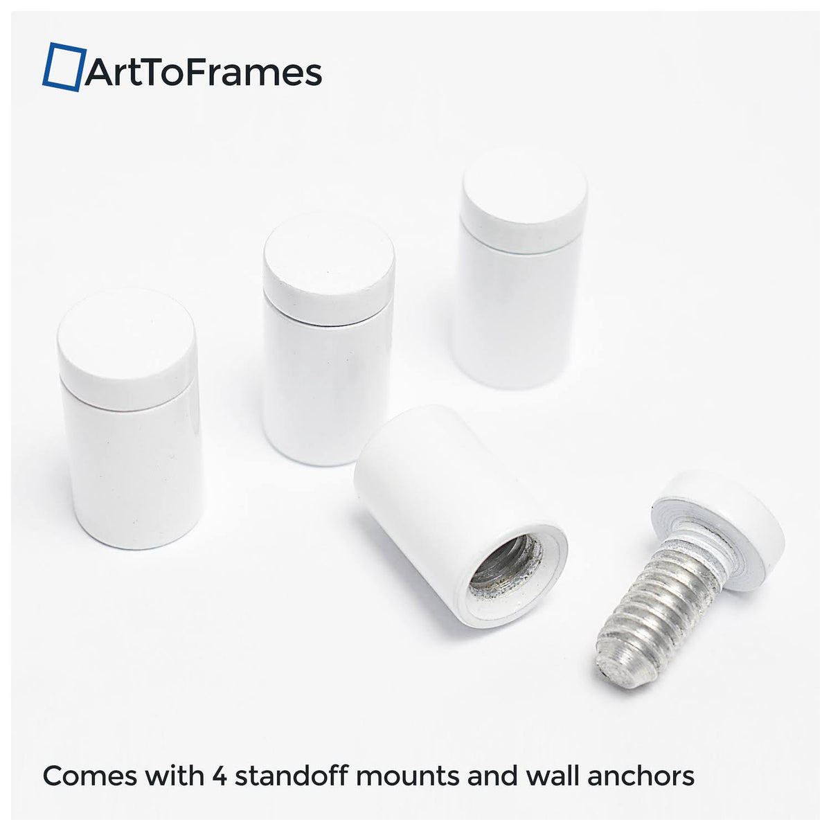 Acrylic Floating Frame for Pictures Up to 30x36 Inches with White Acrylic Standoff C174