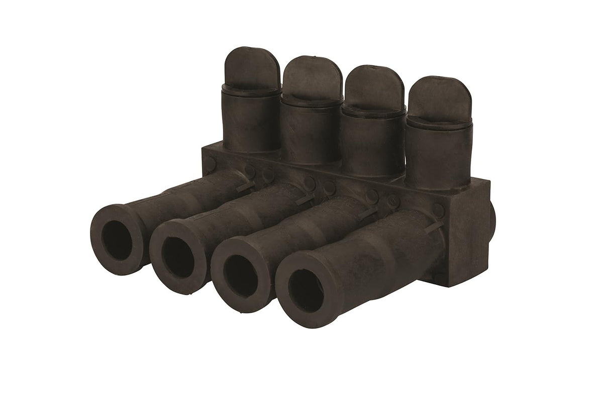 Submersible Pedestal Connector, 4 Ports, Black, Pack of 2 T92100