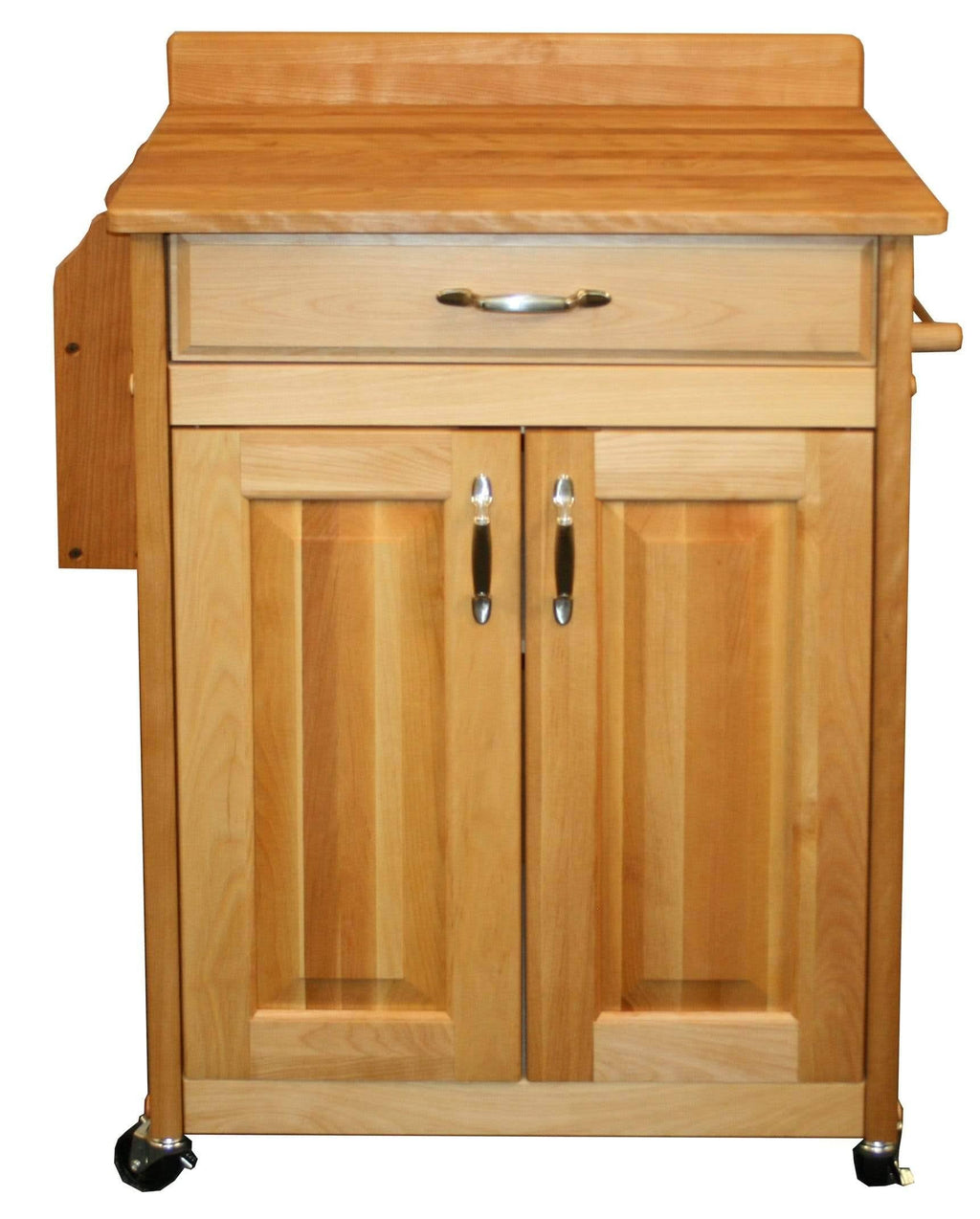 Butcher Block Cart with Backsplash N778906