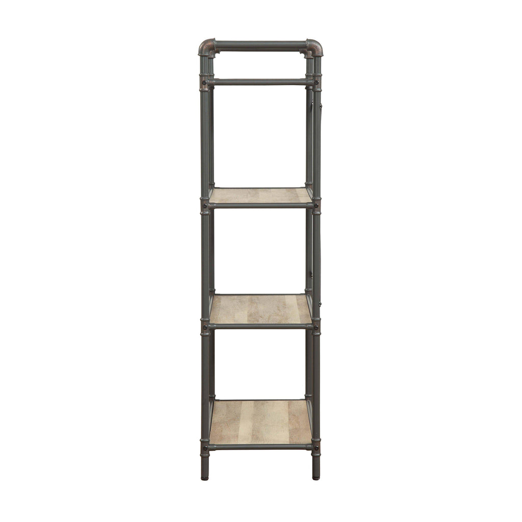 4 Shelf Bookcase, Sandy Gray/Oak A58580