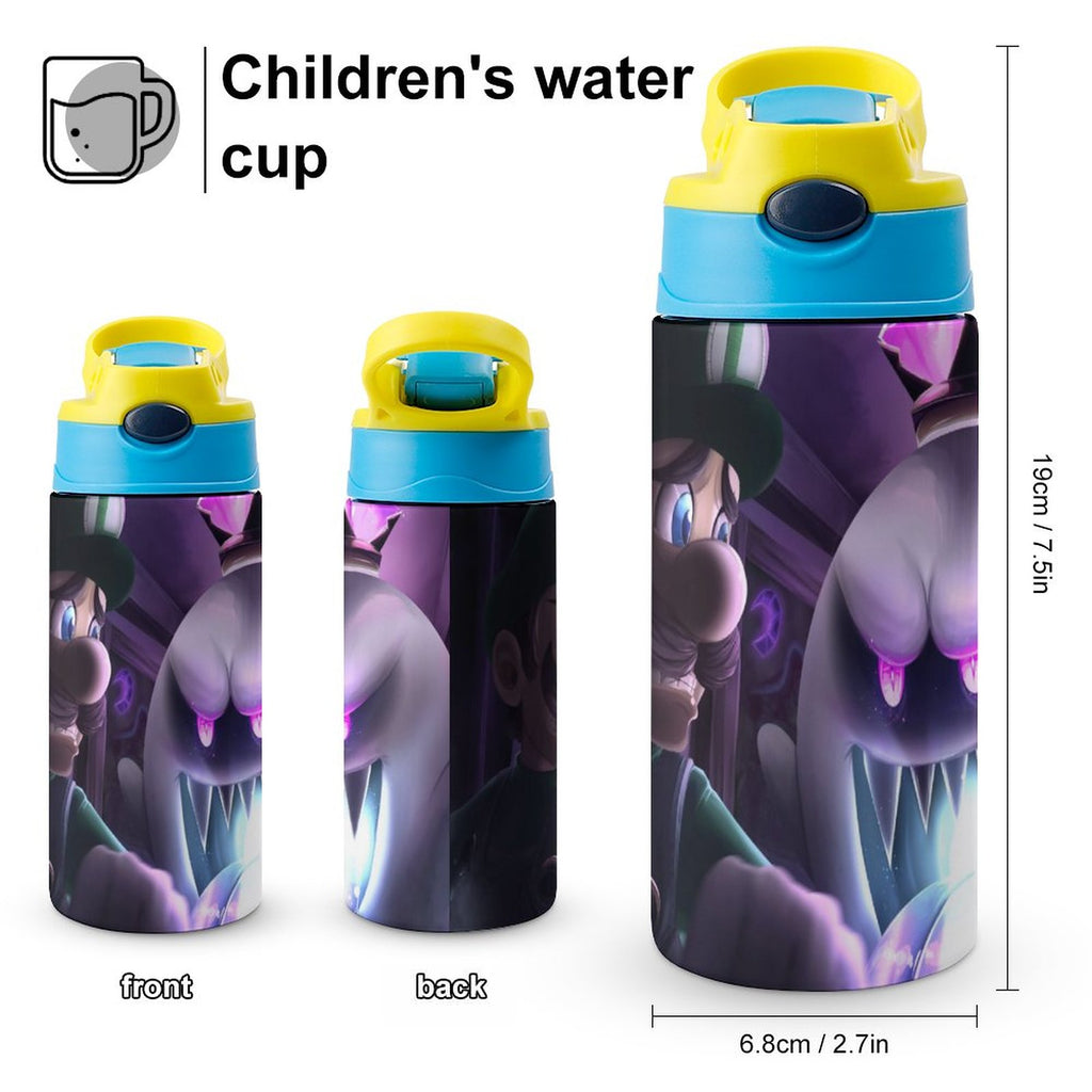 Insulated Stainless Steel Water Bottle with Straw D366131