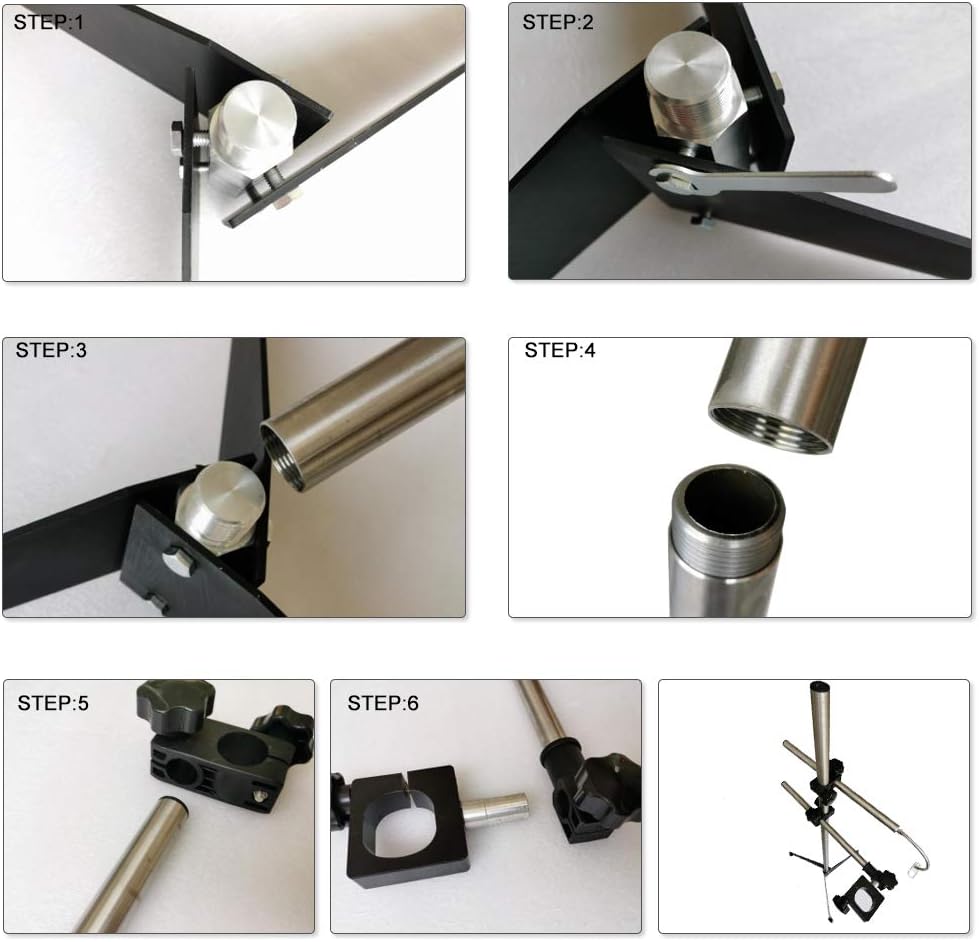 Universal Adjustable Holder Stand Freestanding Brackets Stainless Steel T75736
