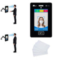 No Contact Temperature & Attendance Tracking Scanner Kiosk with Steel Floor Stand and 50 RFID Cards Bundle P4769